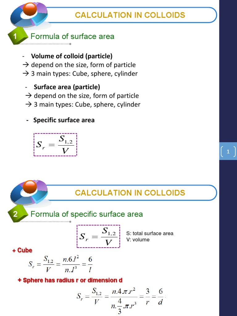 Calculation in Colloids | PDF
