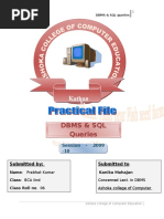 Practical File SQL Queries DBMS