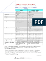 Ultrasound Measurement Cheat Sheet