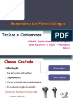 Seminário de Parasitologia - Teníase e Cisticercose - Sarah