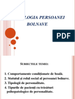 DN Tema 7 Particularitățile Psihologice Ale Personalității Pacientului - 73201