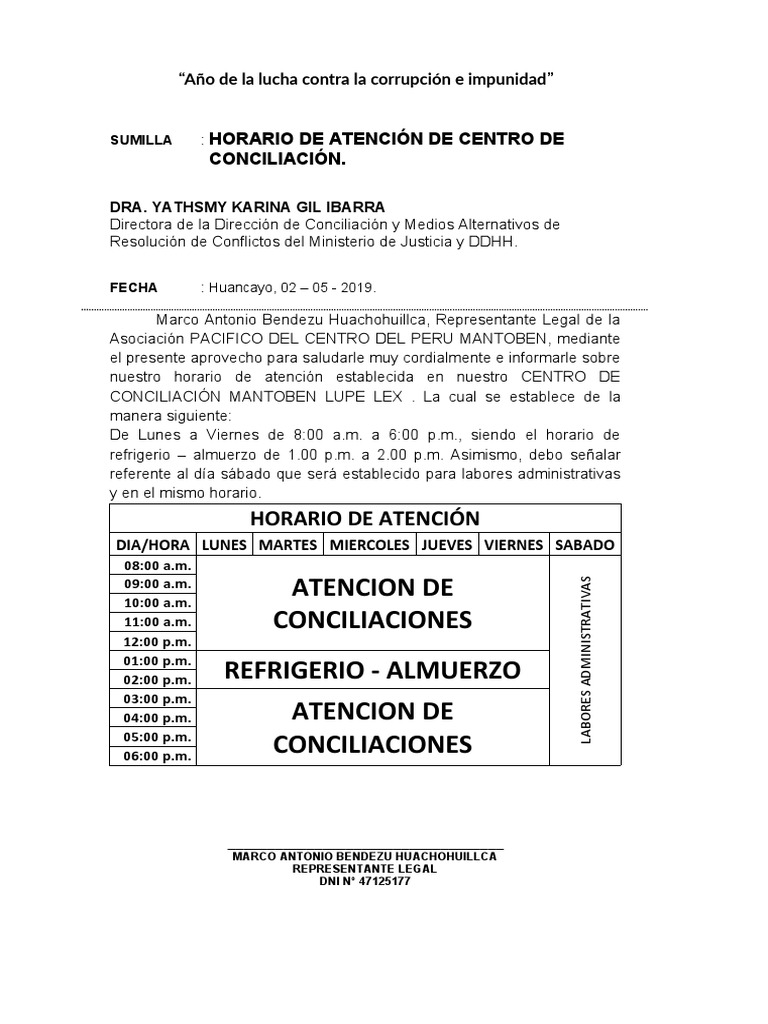 horario-de-atencion-centro-de-conciliacion-pdf