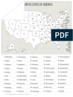 Us States Map Quiz Key