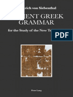 Von Siebenthal, Heinrich - Ancient Greek Grammar For The Study of The New Testament