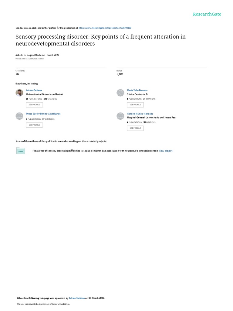 Sensory Processing Disorder Key Points Of A Frequent Alteration In