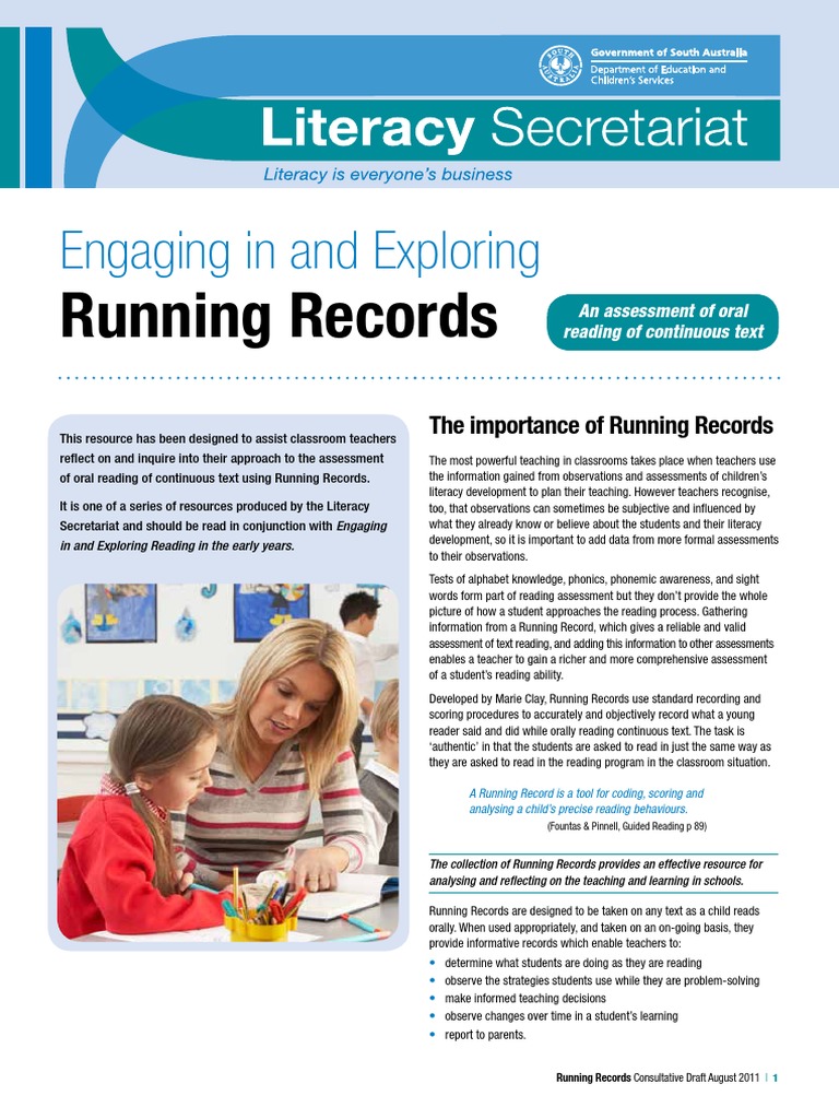 Decs Running Records Australia | PDF | Educational Assessment | Literacy