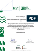 2020 - EBA13 - Certificado - Mathematical Modeling of Low-Pressure Biogas H2S Removal by GAC in Fixed Bed