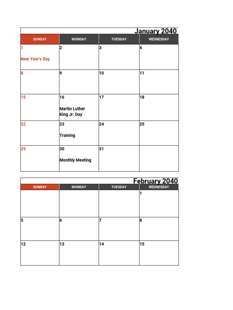 Free Sample HR Calendar Template | PDF