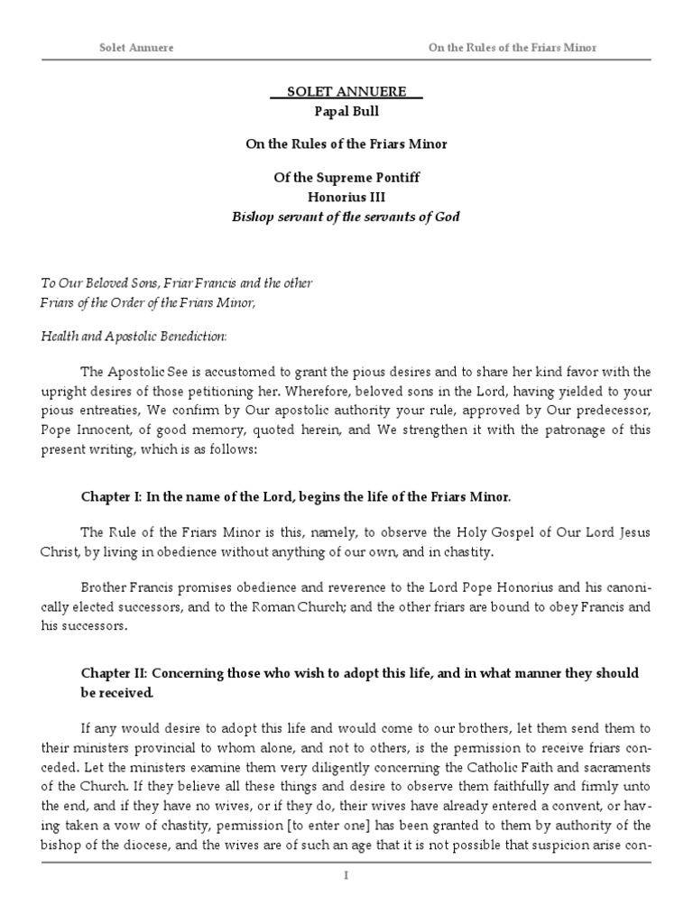 Solet Annuere (Unofficial Translation) (1226) PDF Catholic Church