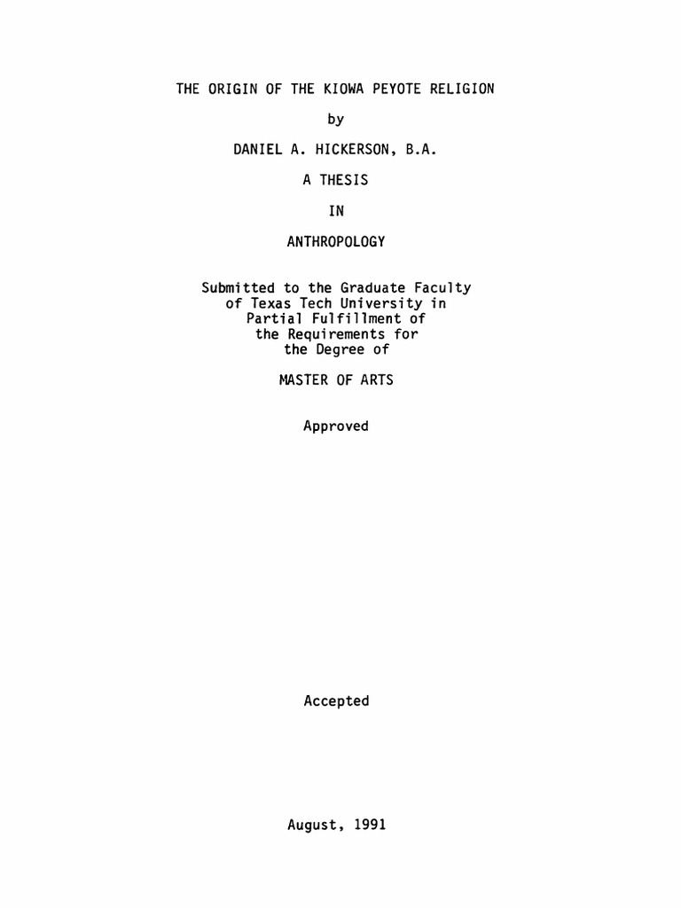 Peyote Kiowa Religion | PDF | Apache | Comanche