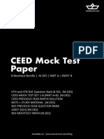 Ceed Mock Test Paper 2
