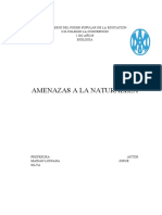 Josué Manuel Silva Rodríguez - Portafolio Sobre - Amenazas A La Naturaleza - (2da. Actividad Evaluativa)