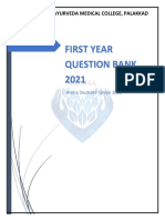 First Year Question Bank