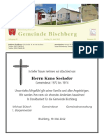 Gemeinde Bischberg: Herrn Kuno Seehofer