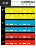 CIZE Beginner Workout Calendar