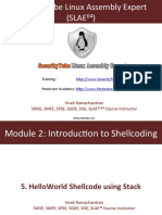 Helloworld Shellcode Stack Technique