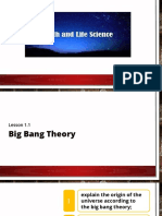 Earth Science SHS 1.1 Big Bang Theory