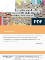 Problemas de SSR adolescentes y su impacto en persona, familia y comunidad