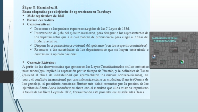 Bases de Tacubaya de 1841 Edgar G. Hernández PDF