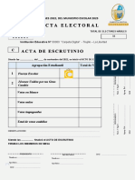 Acta de Instalación Sufragio y Escrutinio