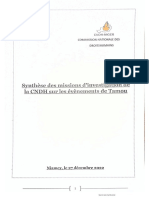 Synthèse Des Missions D'investigation de La CNDH Sur Les Évènements de Tamou