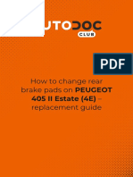How To Change Rear Brake Pads On PEUGEOT 405 II Estate (4E) - Replacement Guide