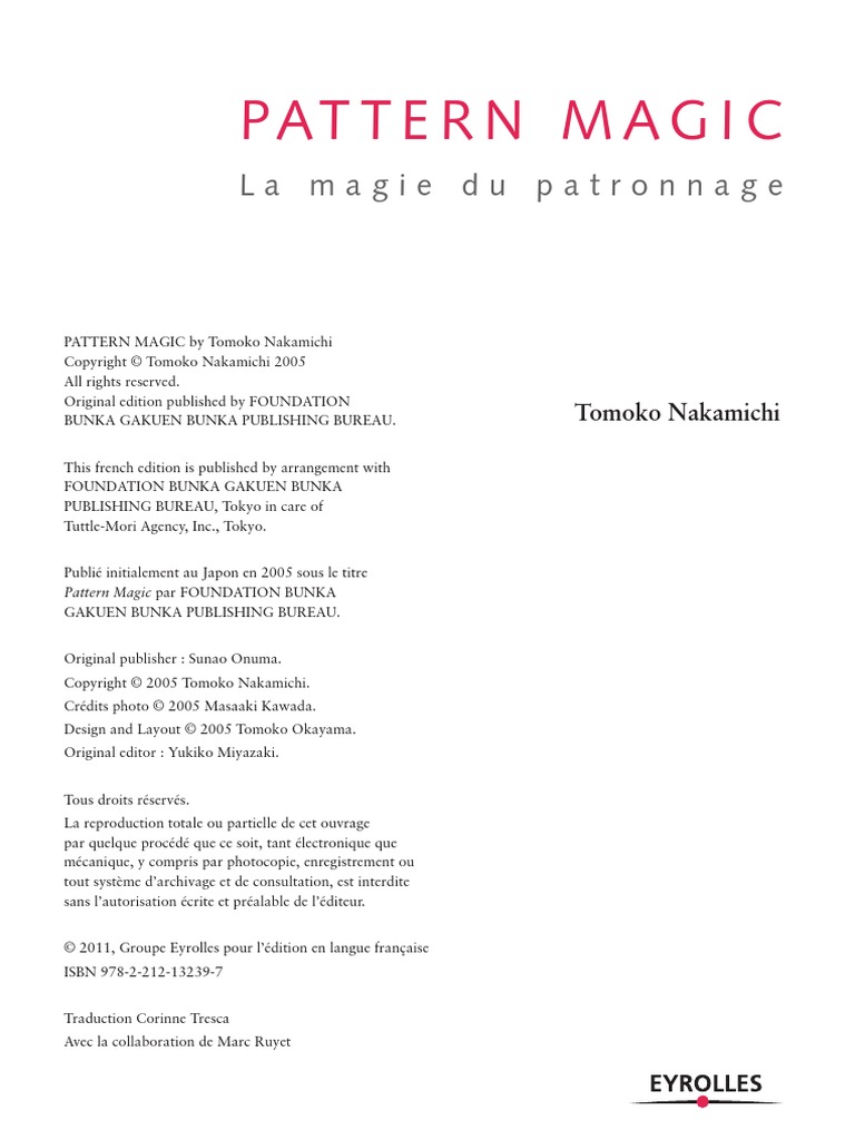 Pattern Magic: La Magie Du Patronnage | PDF | Apparance humaine | Non ...