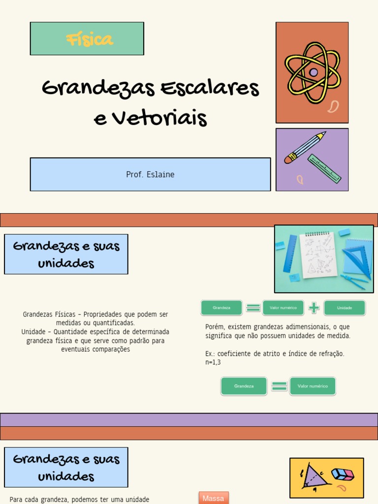 Grandezas Escalares e Vetoriais | PDF | Vetor euclidiano | Espaço vetorial