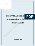 Lista Pré Cálculo-1