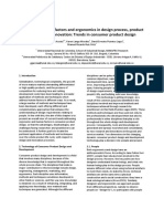 Addressing Human Factors and Ergonomics in Design Process, Product Life Cycle and Innovation: Trends in Consumer Product Design