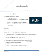 Devoir de Maison N°1 2nde