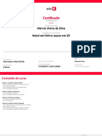 Certificado de conclusão de curso de feltro natalino