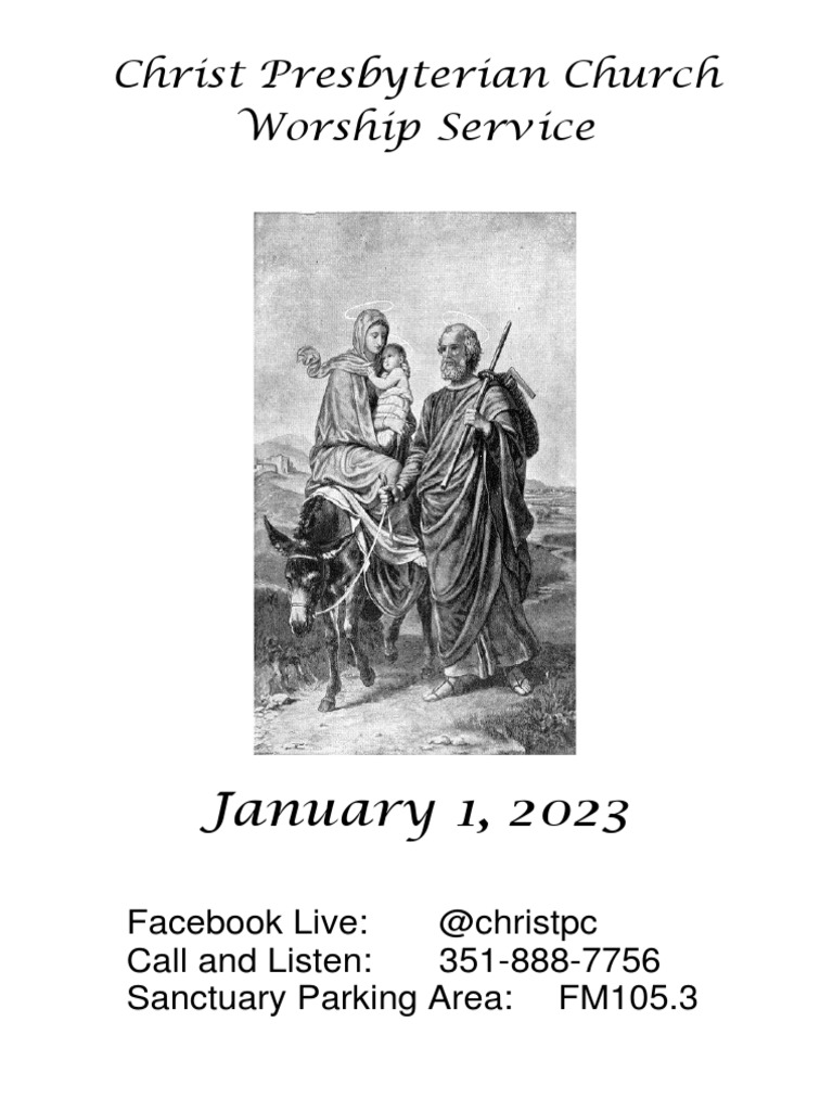 Christ Presbyterian Worship Service 1/1/23 | PDF | We Three Kings