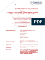 L'impact Du Parrainage de La CGEM Comme Acteur de La Diplomatie Économique Marocaine Sur Les Investissements en Afrique Une Analyse Empirique