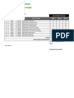 NO Semester Kode Mata Kuliah SKS Nilai Mutu: NPM: 3720210030 Nama Mahasiswa: Suhana Nurdawa Program Studi: Ners