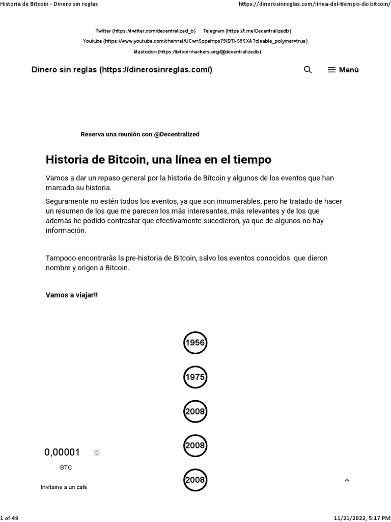 Historia de Bitcoin - Dinero Sin Reglas | PDF | Bitcoin | Tecnología  financiera
