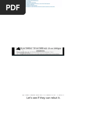 Credit Repair Violations Invoice