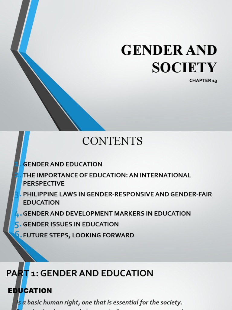 Gender and Education in Society | PDF | Sexism | Woman
