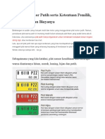 Arti Plat Nomor Putih Serta Ketentuan Pemilik