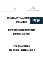 Objetivos Intermedio 2 Inglés EOI Laredo