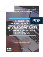 Manual de normalização para projetos de pesquisa e relatórios técnicos