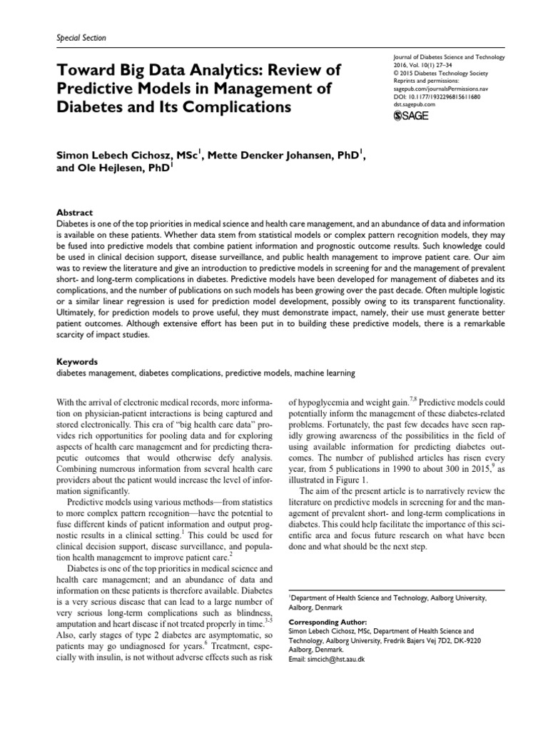 Toward Big Data Analytics Review of Predictive Models in Management of