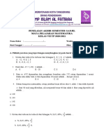 Soal Sekolah Pas Kelas 7 Matematika