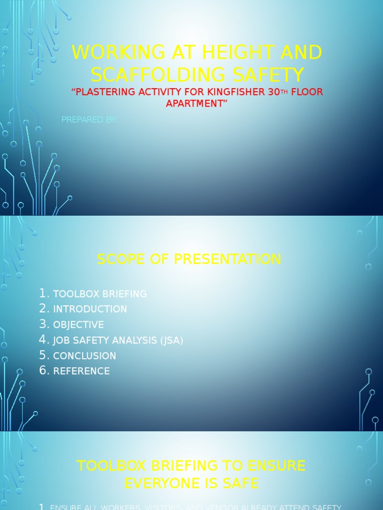 Working At Height And Scaffolding Safety 1 Pdf Personal Protective