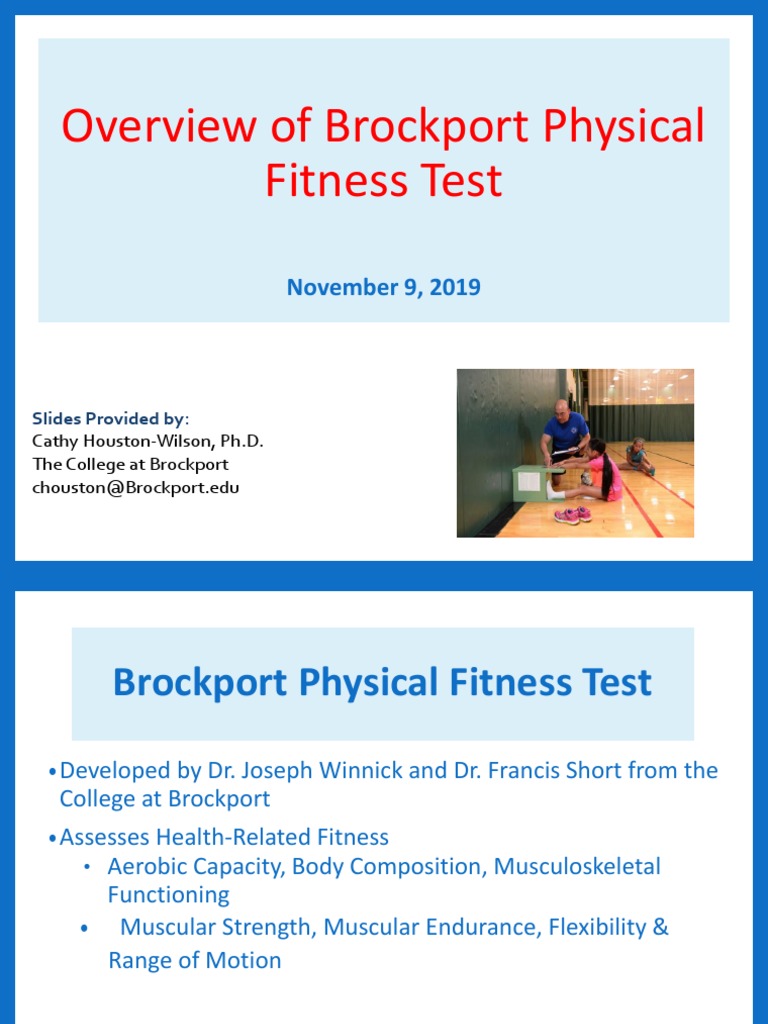 Brockport Physical Fitness Test Overview | PDF | Physical Fitness ...
