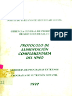 Protocolo de Alimentación Complementaria Del Niño