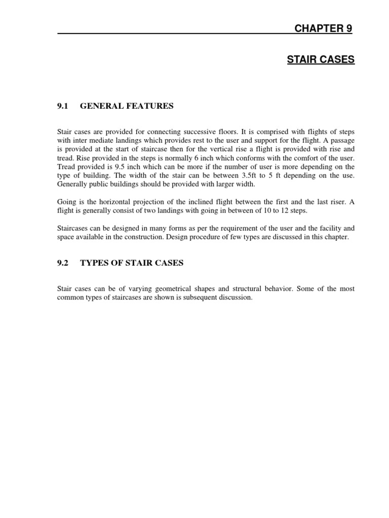 Staircase Design and Types Overview | PDF | Stairs | Civil Engineering