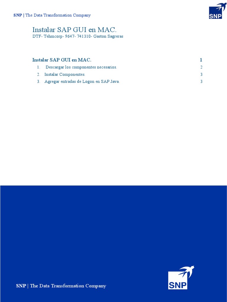 Instalar SAP GUI en MAC | PDF | Java (lenguaje de programación ...