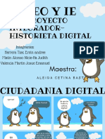 Azul y Blanco Pingüinos Animal 4 Viñetas Historieta