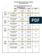 Jadual Ujian Akhir Sesi Akademik 2022 Tingkatan 1 Dan 2